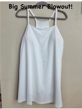 $5 When Bundled! White Athletic dress with Built in Shorts and Bra Pads
